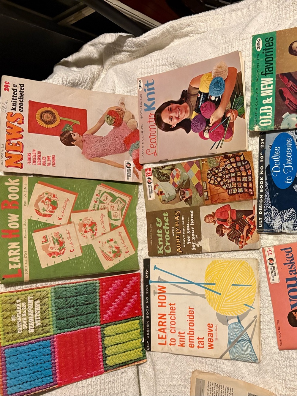Vintage Craft & Knit Book Collection - Multicolor Covers